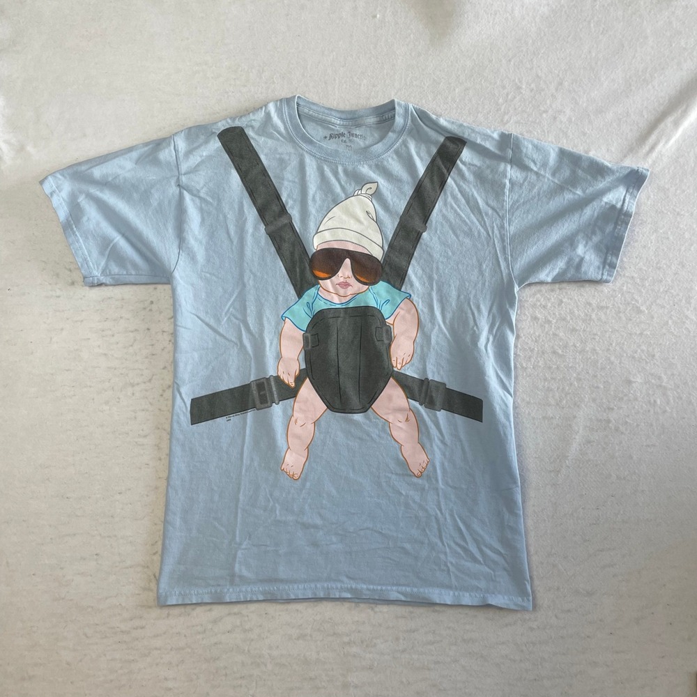 Ripple Junction Hangover Baby Carlos Graphic T-Shirt Mens Size Medium Blue Funny